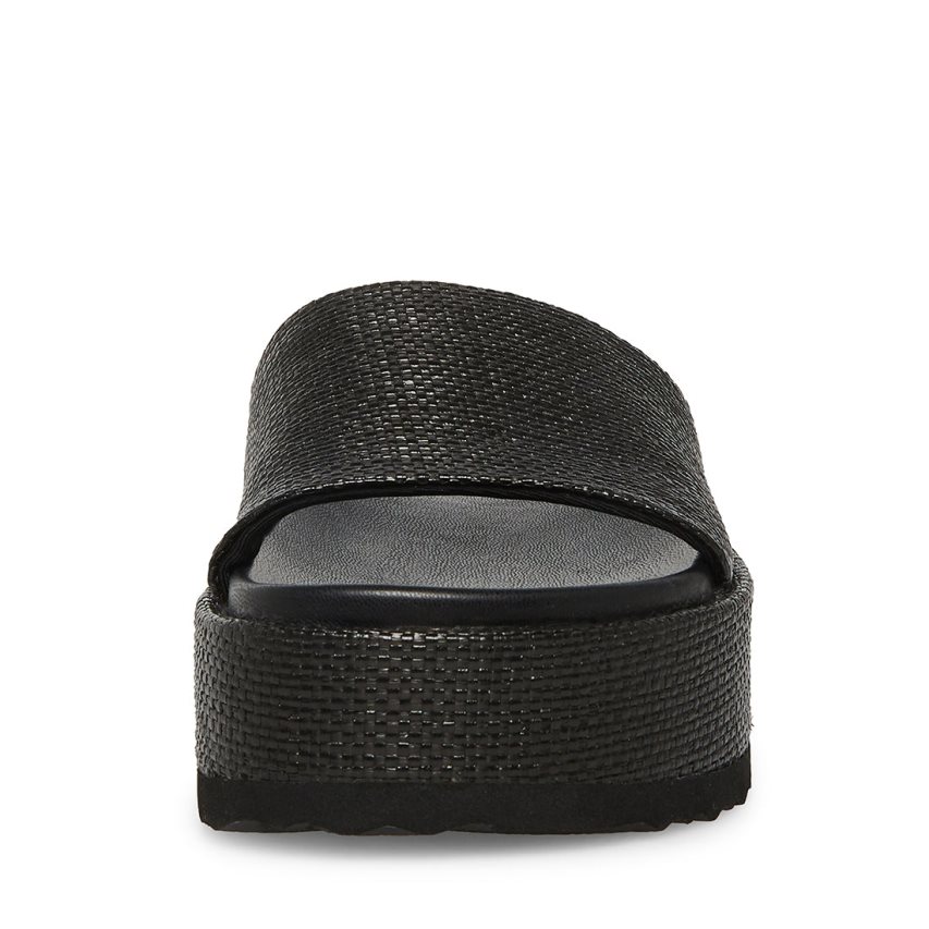 Black Steve Madden Kasper Women's Slides | PH 1708MFH